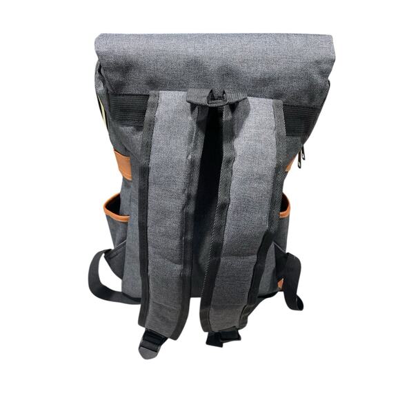 Feskin Unisex Professional Slim Rucksack Travel Business Laptop Canvas Backpack - Picture 2 of 10